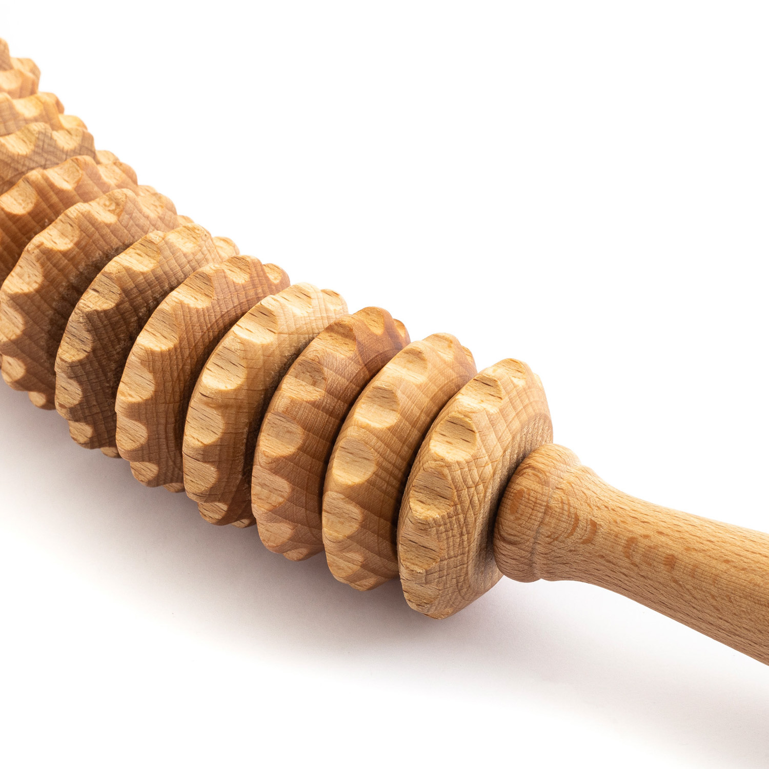 Anti Cellulite Massage waist Roller with Handle 4 | maderotherapy-accessories.com Wooden Massage roller